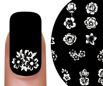 80436 Emmi-Nail 3D tetovanie kvet biely