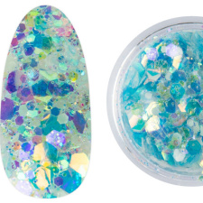 17741 Emmi-Nail glitrové púdrové flitre "Glow" modré