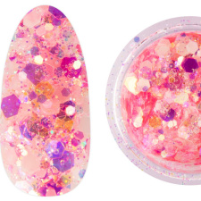 17742 Emmi-Nail glitrové púdrové flitre "Glow" ružové