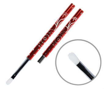 98017 Štrasový štetec červenej veľkosti 4, oválne