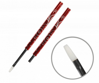 98016 Štrasový štetec červenej veľkosti 4, rovný