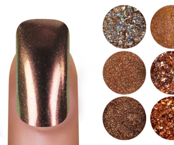 80091 Emmi nail art prášková sada medená